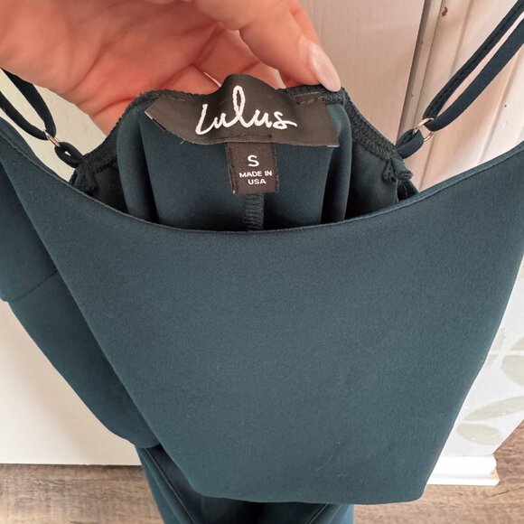 Lulus Dark Green Cutout Mini Dress - Picture 3 of 3